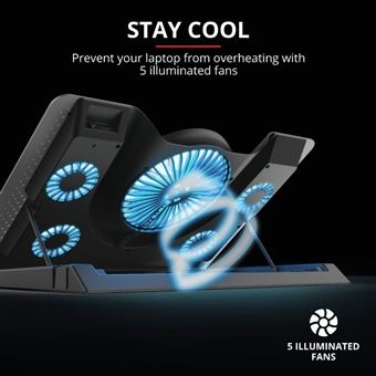 Trust Exto Support Refroidissement PC Portable Ventilateur De