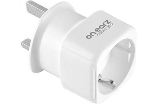 Adaptateur On Earz Mobile Gear Europe vers Angleterre Blanc