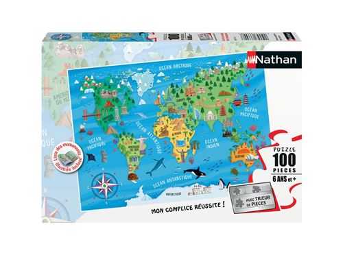 Nathan Puzzle Carte Du Monde Des Monuments - 100 Pièces - Image 2