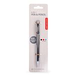 Gadget Kikkerland Stylo crayon 4 en 1 Noir métallique