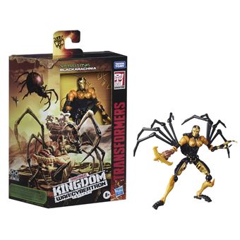 Figurine Transformers Kingdom War pour Cybertron Black Arachnia Deluxe Class