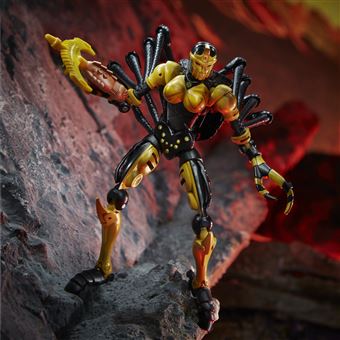 Figurine Transformers Kingdom War pour Cybertron Black Arachnia Deluxe Class