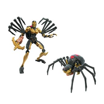 Figurine Transformers Kingdom War pour Cybertron Black Arachnia Deluxe Class