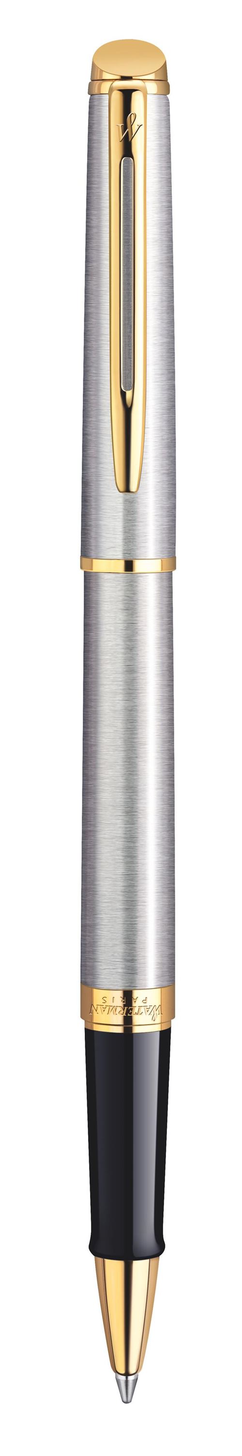 Waterman Acier Stylo Roller Avec Pointe Fine Hémisphère