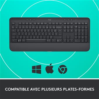 Clavier ergonomique sans fil Logitech Signature K650 Gris graphite