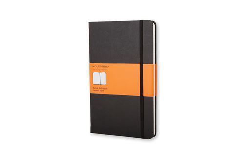 Carnet classique ligné grand format Moleskine Couverture rigide Noir