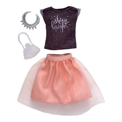 16 Vêtements et Accessoires Compatible avec Barbie Poupée, Inclure 5  Tenues(Top Pantalons) + 5 Robes Chic + 6 Couronnes, Poupée Convient Aux  Poupées