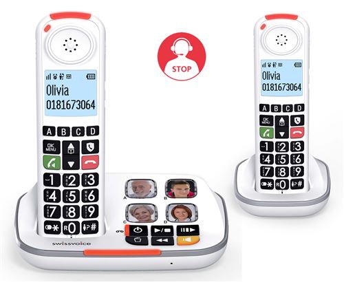 Téléphone sans fil Swissvoice Xtra 2355 Duo Blanc