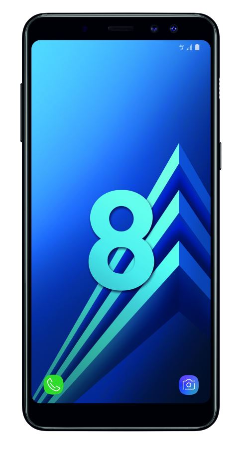 Samsung Galaxy A8 (2018) - 4G smartphone - double SIM - RAM 4 Go / Mémoire interne 32 Go - microSD slot - écran OEL - 5.6\
