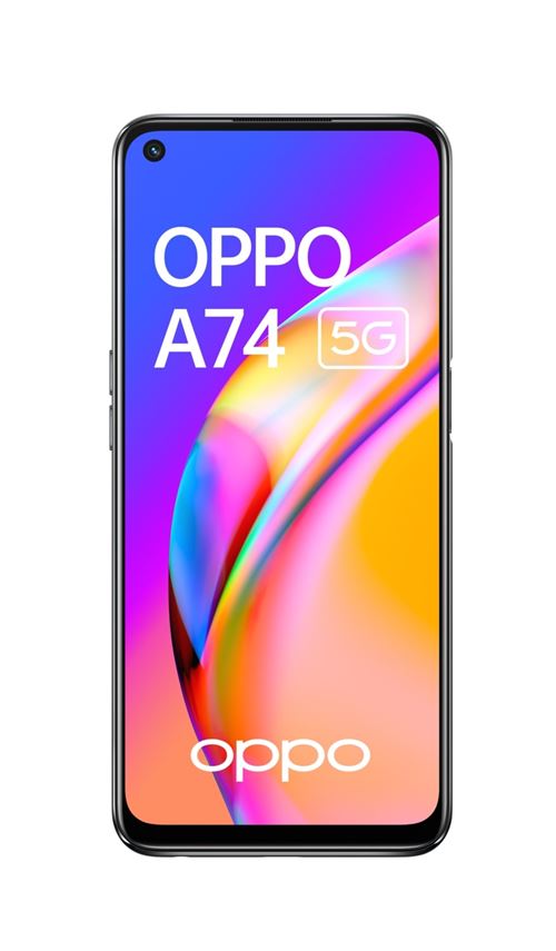 OPPO A74 5G - 5G smartphone - dual-SIM - RAM 6 GB / 128 GB - lcd-scherm - 6.5" - 2400 x 1080 pixels (90 Hz) - 4x achtercamera's 48 MP, 8 MP, 2 MP, 2 MP - front camera 16 MP - vloeibaar zwart