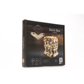 Puzzle 3D Ugears Deck Box Kit d'appareil pour jeux de cartes