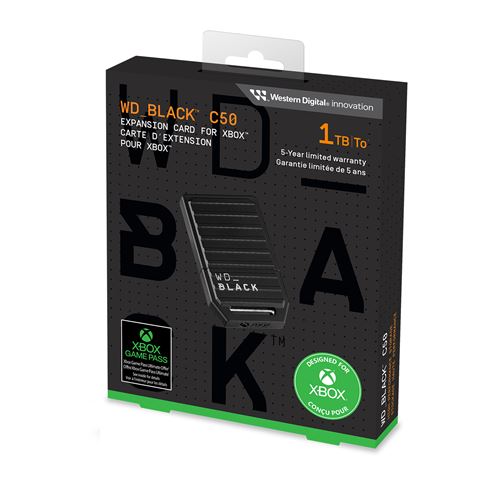 Disque SSD Externe WD_BLACK C50 pour Xbox 1 To Noir
