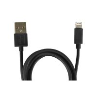 Câble Lightning noir Temium chargeur iPhone 1m