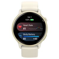 Montre connectée Garmin Vívoactive 6 42 mm Ivoire avec bracelet Beige