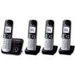 Téléphone fixe sans fil Panasonic KX-TG6824FRB Quattro