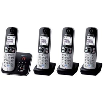 Téléphone fixe sans fil Panasonic KX-TG6824FRB Quattro - 1