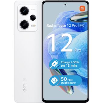 Smartphone Xiaomi Redmi Note 12 Pro 6,67" 5G Double nano SIM 128 Go Blanc