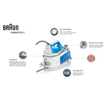 Centrale vapeur Braun IS1012BL CareStyle 1 2400 W Blanc et Bleu