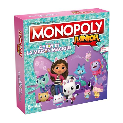 Jeu de Société Winning Moves Monopoly Junior Gabby et la Maison Magique – 2 à 4 Joueurs, Version Française - vue 7