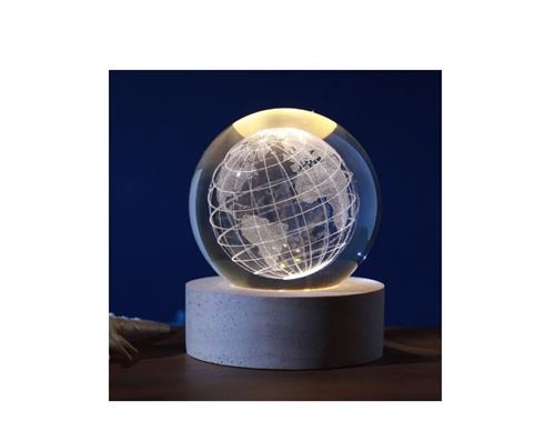 Lampe à poser Itotal Led Crystal Ball Earth medium