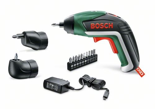 Visseuse sans fil Bosch IXO V Deluxe avec renvoi d’angle et mandrin excentré 1 batterie 3,6 V 1,5 Ah 06039A8002