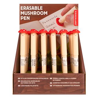 Gadget Kikkerland Stylo effaçable Champignon