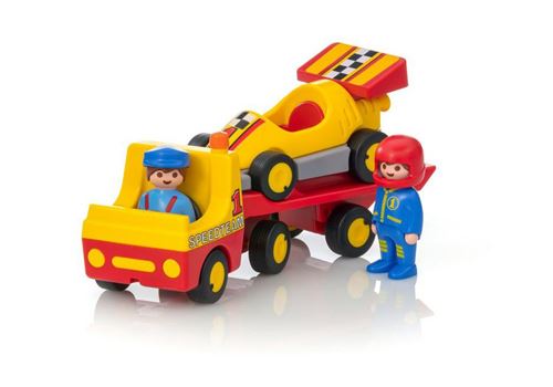 Playmobil 1.2.3 voiture de course avec camion — nauticamilanonline