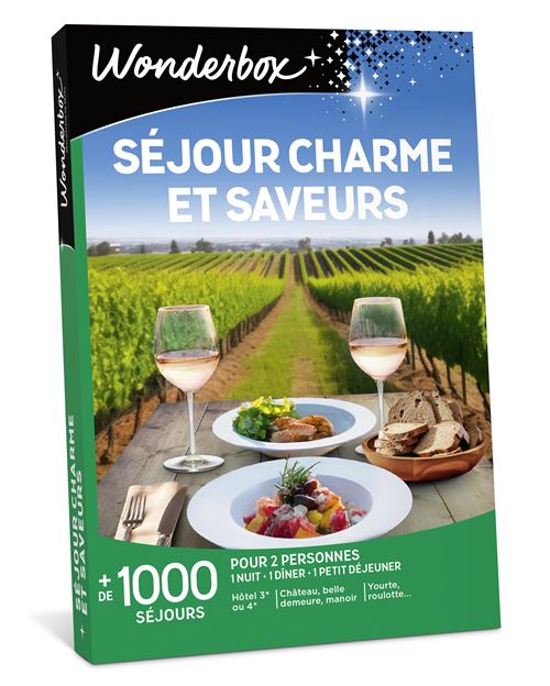 Coffret cadeau Wonderbox Séjour charme & saveurs Edition 2025