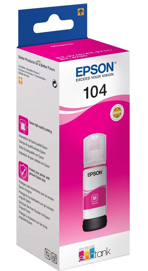Epson 104 EcoTank Magenta ink bottle