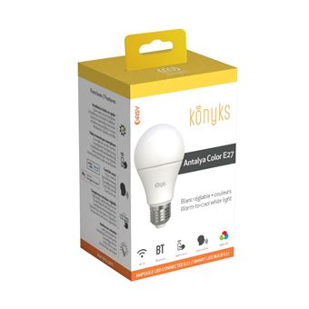 Ampoule LED Konyks Antalya Color E27 Couleurs et Blanc réglable