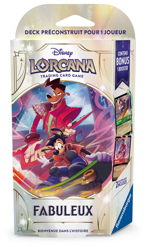 Boite de Carte à collectionner Lorcana Ravensburger Disney S9 Deck 1J A Dingo & Max