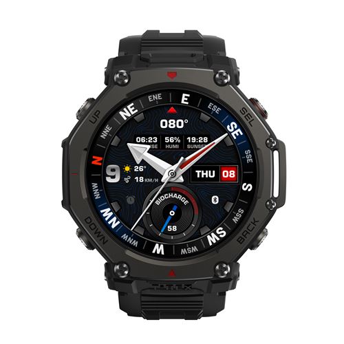 Montre connectée Amazfit T-Rex 3 Pro GPS 48 mm Noir