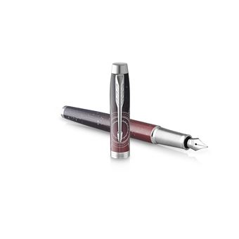 PARKER IM Premium Portal, Stylo plume, Dégradé de rouge, plume moyenne, encre bleue, Coffret cadeau