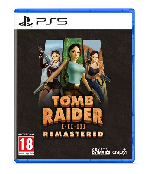 Pochette avant du jeu Tomb Raider I-III Remastered Starring Lara Croft PS5