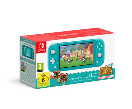 Console Switch Lite Turquoise + Animal Crossing NH
