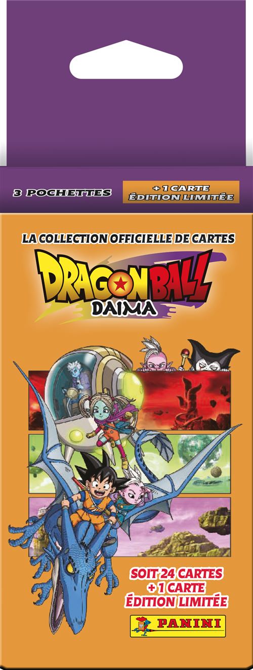Cartes à collectionner Panini Dragon Ball Daima Blister 3 pochettes et 1 carte Edition Limitée