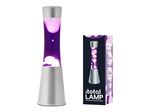 Lampe à poser Itotal Lave Base Argent Liquide Violet Cire Blanche 25 W 30 cm