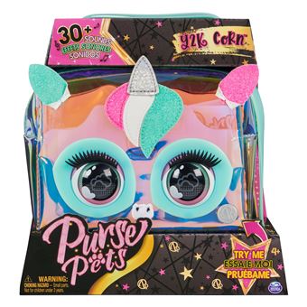 Purse Pets Licorne Holographique - Sac Interactif Qui Cligne Des Yeux Et Émet Des Sons - Jouet Enfant 4 Ans+