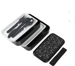 Set 2 Lunch Box Couverts Itotal Chat Noir