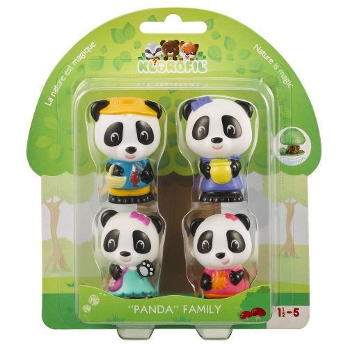 Klorofil Pack De 4 Personnages Famille Panda
