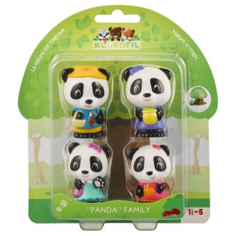 Pack de 4 personnages Klorofil Famille Panda