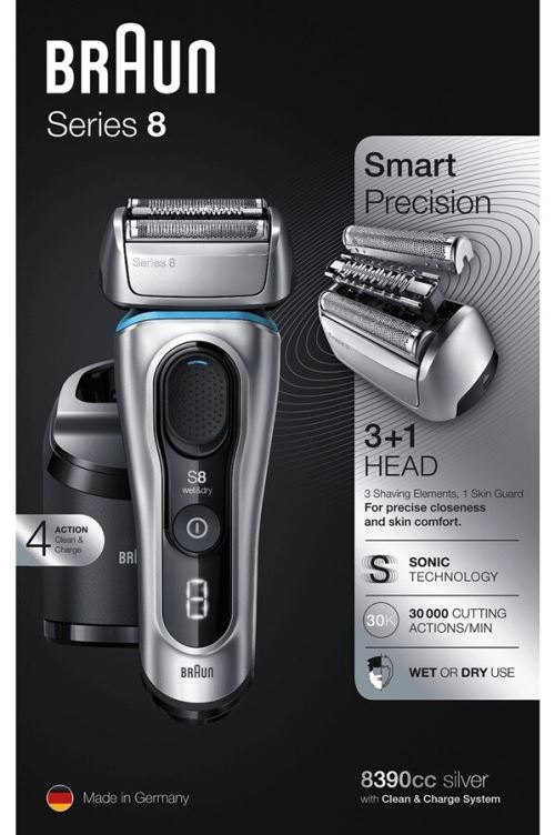 Rasoir Braun Series 8 8390CC Argent