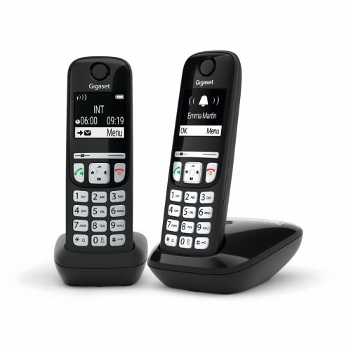 Téléphone Fixe Sans Fil Gigaset A700 Duo Noir