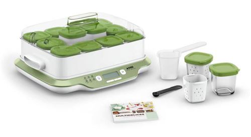 Yaourtière Seb 12 pots Multi Delices Express et Vegetal YG661310 Vert
