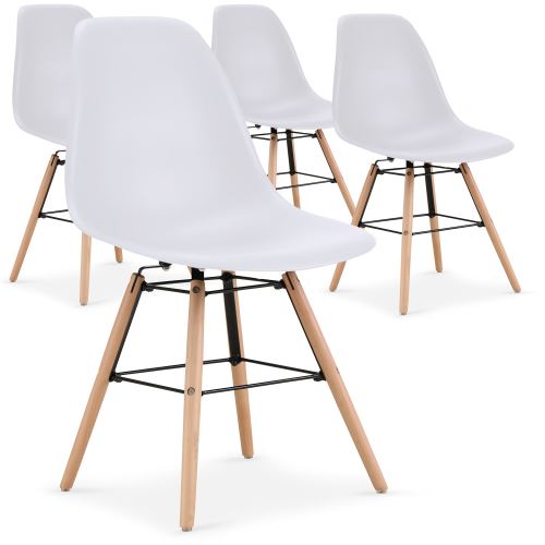 Paris Prix - Lot De 4 Chaises Scandinaves alsi 82cm Blanc