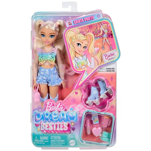 Barbie Multicolore Poupée Malibu Dream Besties Roller