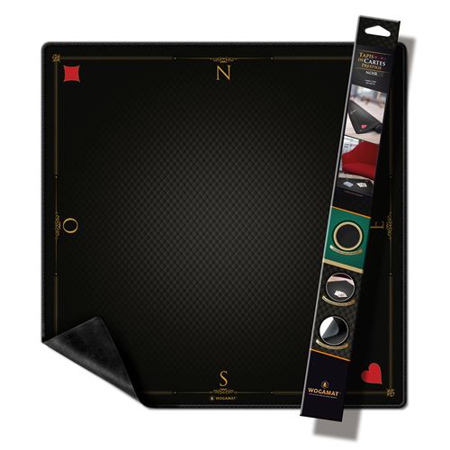 Tapis de Cartes Wogamat Prestige Format Tarot 60 x 60 cm Noir - Wogamat