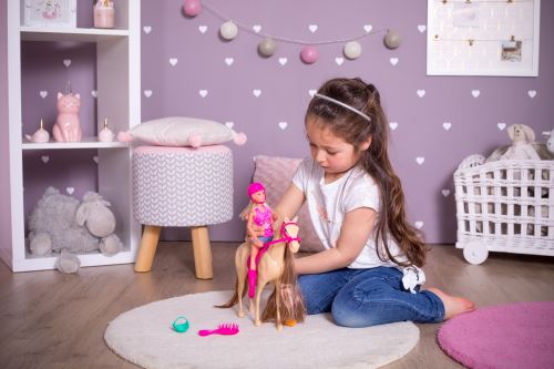 Steffi Love - Adorable Cheval avec cavalière et Accessoires