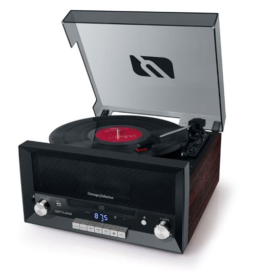 Chaîne Hifi Muse MT-116 WS – Micro Système CD avec Platine Vinyle 3 Vitesses - vue 2