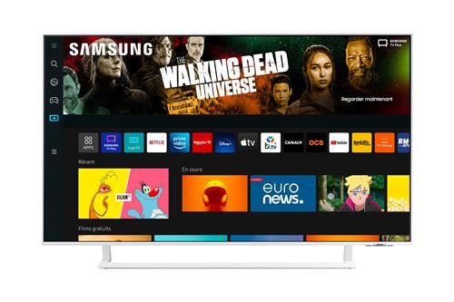 TV LED Samsung Crystal 43BU8510 109 cm 4K UHD Android TV 2022 Blanc